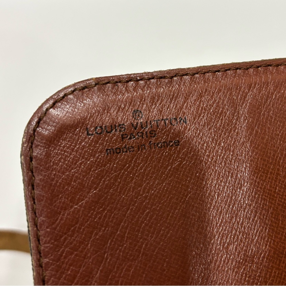 Louis Vuitton Cartouchiere MM Monogram Crossbody Bag Vintage Leather Strap - Picture 3 of 11